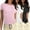 Pink, variant on Women T Shirts Fashion Tops Ladies Fitted Short Sleeve Basic Tee Slim Fit Shirts Tshirts Shirts Women Pink XXL