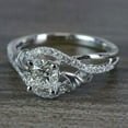 thumbnail image 2 of Plated Gold White 14K Ring Wedding Engagement Moissanite White Cut Cushion Ct 3, 2 of 4
