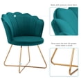 thumbnail image 3 of Duhome Modern Accent Chair with Gold Metal Legs, Velvet Makeup Vanity Chair with Back Atrovirens, 3 of 7