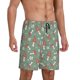 thumbnail image 2 of Balery Retro Hippie Groovy Mushroom Pantalones cortos de pijama de punto de algodón para hombre con cinturilla y bolsillos-Medium, 2 of 6