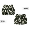 thumbnail image 3 of Sigee Daisy Print Women's High Waist Workout Shorts - Squat Proof, Tummy Control, Yoga and Gym Activewear-Medium, 3 of 9