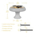 thumbnail image 5 of PhooArto Wooden Board Sunflower Pug Dog 4 PCS Crystal Glass Cabinet Knobs, Drawer Kitchen Cabinets Dresser Cupboard Wardrobe Pulls Handle - Glowing in the Dark, 5 of 7