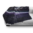 thumbnail image 3 of Hubble Soft Flannel Fleece Throw Blanket, Real Life Image Shot in Space Spaceship Shuttle Take Off Futuristic Composition, Cozy Plush for Indoor and Outdoor Use, 70" x 90", Multicolor, by Ambesonne, 3 of 6