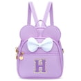 thumbnail image 1 of Minimochila KKXIU con iniciales en forma de lazo para niñas, piel sintética morada, 1 of 1