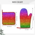 thumbnail image 4 of Disketp Rainbow Glitter Oven Mitts And Potholders Bbq Gloves-Oven Mitts And Pot Holders With Recycled Infill Silicone Non-Slip Cooking Gloves For Cooking Baking Grilling, 4 of 9