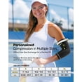thumbnail image 4 of Funda de compresión de codo Rakie, paquete de 2 unidades para tendinitis, color negro, 4 of 5