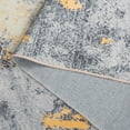 thumbnail image 5 of SAFAVIEH Malibu Coilean Abstract Polyester Machine Washable Runner Rug, Gray/Gold, 2'6" x 8', 5 of 7