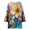 thumbnail image 4 of Plumeria Long Sleeved Dress Aesthetic clothing beach dress, 4 of 4