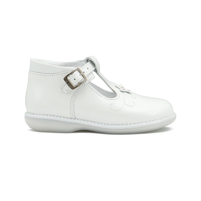 Zapato Dogi Para Niña Con Soporte Arco Piel Ajuste Hebilla blanco 13.5