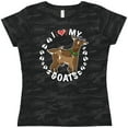 thumbnail image 3 of Inktastic I Heart My Goats with Cute Goats and Hoof Prints Women's T-Shirt, 3 of 5