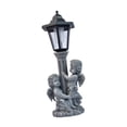 thumbnail image 4 of Estatua de ángel con luces solares para exteriores, adorno artesanal, figura decorativa, regalo creativo, escultura de resina gris para jardín., 4 of 9