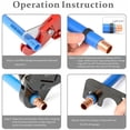 thumbnail image 4 of iCrimp 1/2" & 3/4" Angled Head PEX Pipe Crimping Tool 2PCS with One PEX Pipe Tube Cutter suit ASTM F1807, IWS-C, 4 of 8