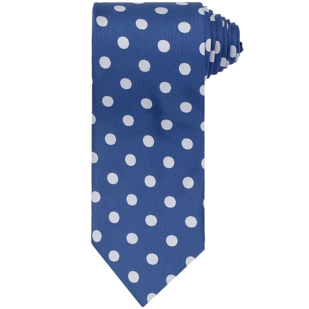 Corbatas de puntos INSPIRE CHIC para hombres, corbata de seda autoajustable de 3.1" de ancho para bodas, azul real clásico, talla única