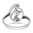 thumbnail image 7 of Sterling Silver Rhodium-plated Synthetic 3 Stone Mother's Ring XMR3/3SS, 7 of 7