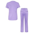 thumbnail image 2 of Adar Scrub Set for Women - Curved V-Neck Scrub Top & Tapered Drawstring Scrub Pants, 2 of 7