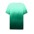 thumbnail image 4 of SWSTBBY Summer Tops for Women,Womens Tops,Women's Casual Gradient Short-Sleeved V-Neck Top Blouse, 4 of 5