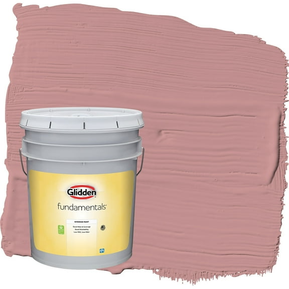 Glidden Fundamentals Floral Tapestry / Pink Semi-Gloss Interior Paint, 5 Gallon