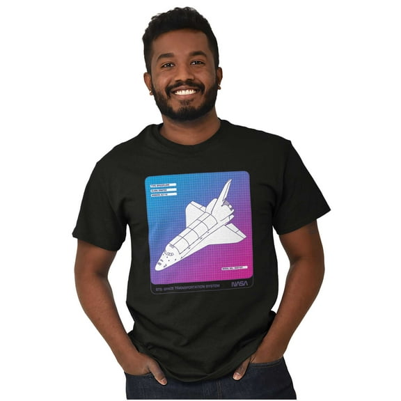 Vaporwave NASA Space Transportation Men's Graphic T Shirt Tees Brisco Brands S