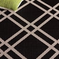 thumbnail image 5 of Safavieh Courtyard Jasper Geometric Indoor/Outdoor Area Rug, Black/Beige, 7'10" x 7'10" Round, 5 of 12