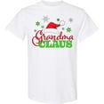 thumbnail image 3 of Inktastic Grandma Claus with Christmas Santa Hat and Snowflakes T-Shirt, 3 of 5