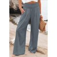 thumbnail image 3 of Pantalons Longs Amples pour Femmes Été Taille Grand en Coton Lin, 3 of 4