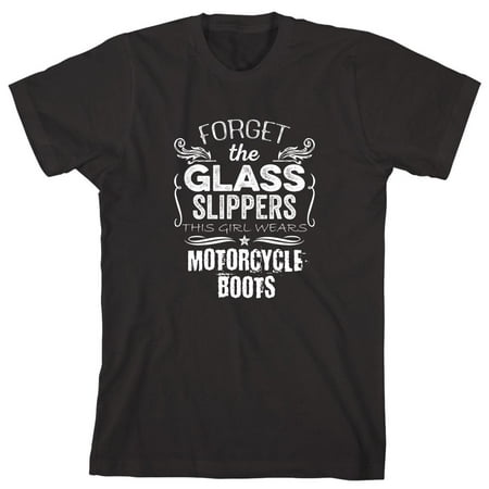 Forget The Glass Slippers This Girl Wears Motorcycle Boots Men's Shirt - ID: 2262