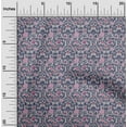 thumbnail image 2 of oneOone Cotton Cambric Gray Fabric Asian Suzani Sewing Material Print Fabric By The Yard 42 Inch Wide, 2 of 5