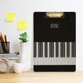 thumbnail image 6 of FMSHPON Black Piano Keyboard Music Keys Clipboard Hardboard Wood Nursing Clip Board and Pull for Standard A4 Letter 13x9 inches, 6 of 8