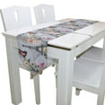 thumbnail image 3 of EREHome Vintage Eiffel Tower Butterfly Flowers Table Runner 13x90 Inches Gray Table Top Decoration, 3 of 5