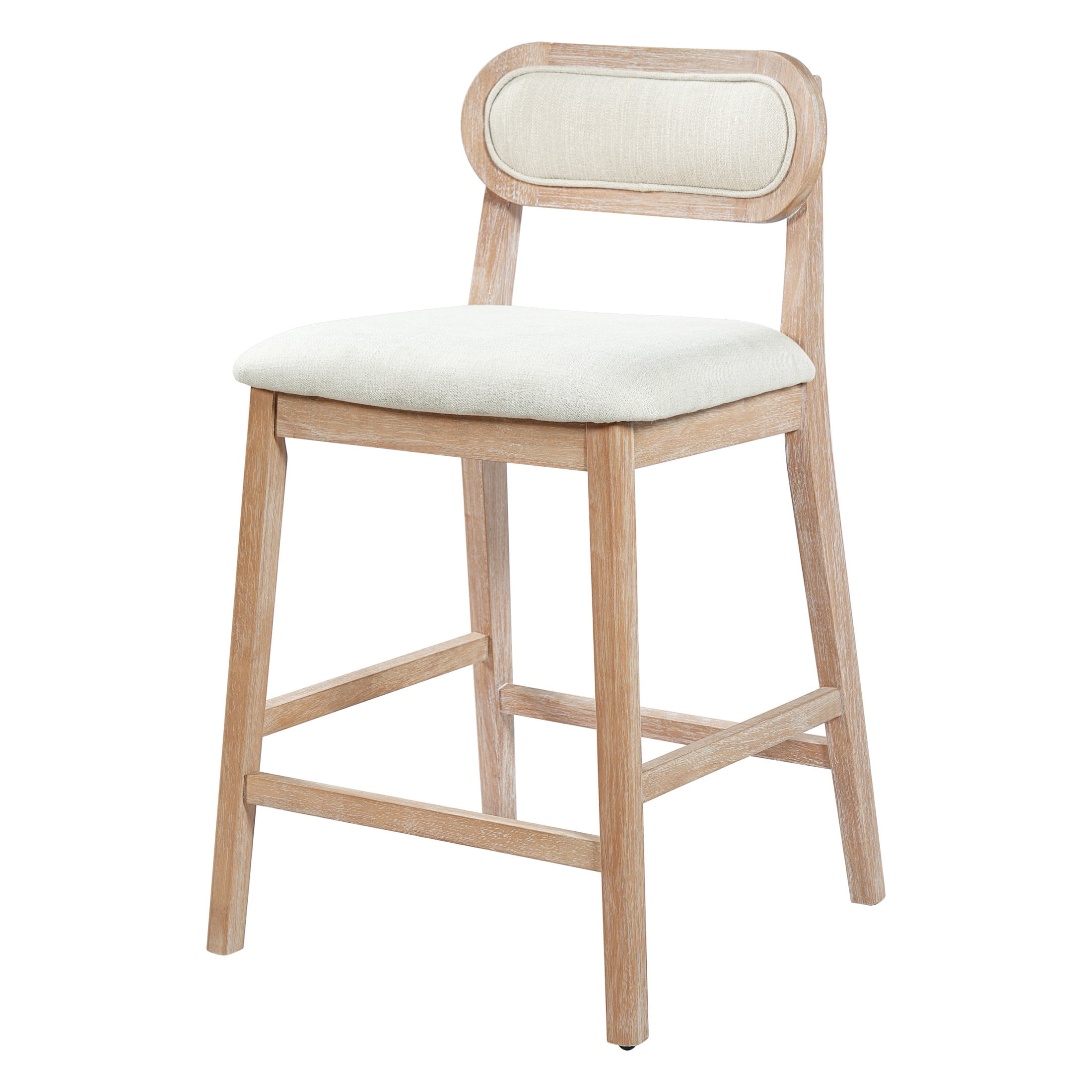 Christopher Knight Home 37.24"H Rubberwood Bar Stools Set of 2 for Kitchen & Islands, Natural+Beige