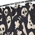 thumbnail image 3 of Dark Halloween Ghosts Skulls and Bats Shower Curtain 36"x72" ,Bathroom Decorative Shower Curtains Set with 12 Hooks,Modern Waterproof Washable Shower Curtain, 3 of 6