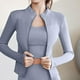 thumbnail image 2 of Chaqueta deportiva para mujer, ropa deportiva informal para exteriores L gris azul, 2 of 9