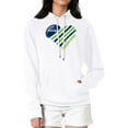 thumbnail image 4 of Women's G-III 4Her by Carl Banks  White Seattle Seahawks Heart Graphic Fleece Pullover Hoodie, 4 of 5