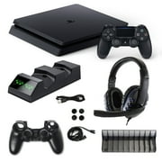 PlayStation 4 Slim 1TB Console with 10 in 1 Accessories Kit