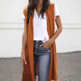 thumbnail image 2 of Cardigan For Women Trendy Long Sweater Vests Sleeveless Open Front Tunic Vest Long Coat Oversize Shrugs, 2 of 5