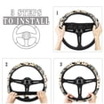 thumbnail image 4 of Renewold American Tribal Cow Print Retro Car Steering Wheel Cover Universal Anti-Slip Washable Easy to Install Universal 15 Inches Car Accessories, 4 of 6
