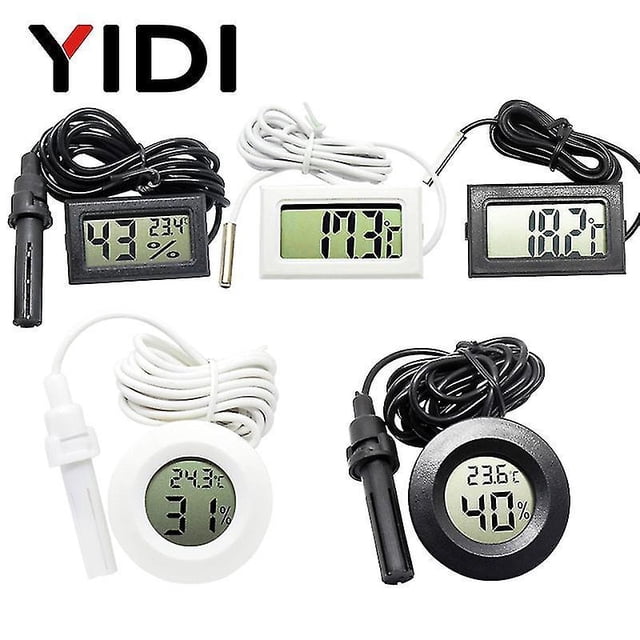 Mini termómetro digital Lcd, higrómetro, probador de sonda, incubadora, temperatura del acuario, humedad M ZefeiWu 8390605287428