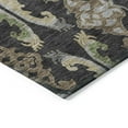 thumbnail image 4 of HomeRoots 605273 8 ft. Black, Green & Brown Round Floral Washable Indoor & Outdoor Area Rug, 4 of 5