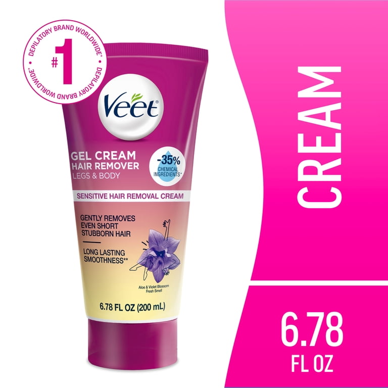 Veet Legs & Body Hair Remover, Sensitive Formula, 6.78 fl oz photo 1