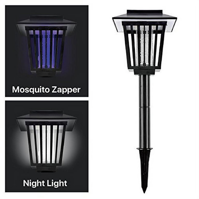 2PC Solar Mosquito Zapper Outdoor Backyard Flying Insects Killer