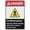 Warning Sign 1, variant on Danger Confined Space Authorized Only Bilingual Spanish Funny Vintage Tin Sign 8"x12" - Wall Art Decor Iron Poster for Home Farmhouse Bar Cafe Yard, Indoor Outdoor Bilingual Sign