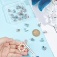 thumbnail image 4 of 30Pcs 15 Style Textured Stud Earring Stainless Steel Stud Earring Posts Hypoallergenic Star Moon DIY Earring Accessories with Loop and Ear Nut for DIY Earring Jewelry Making, 4 of 6