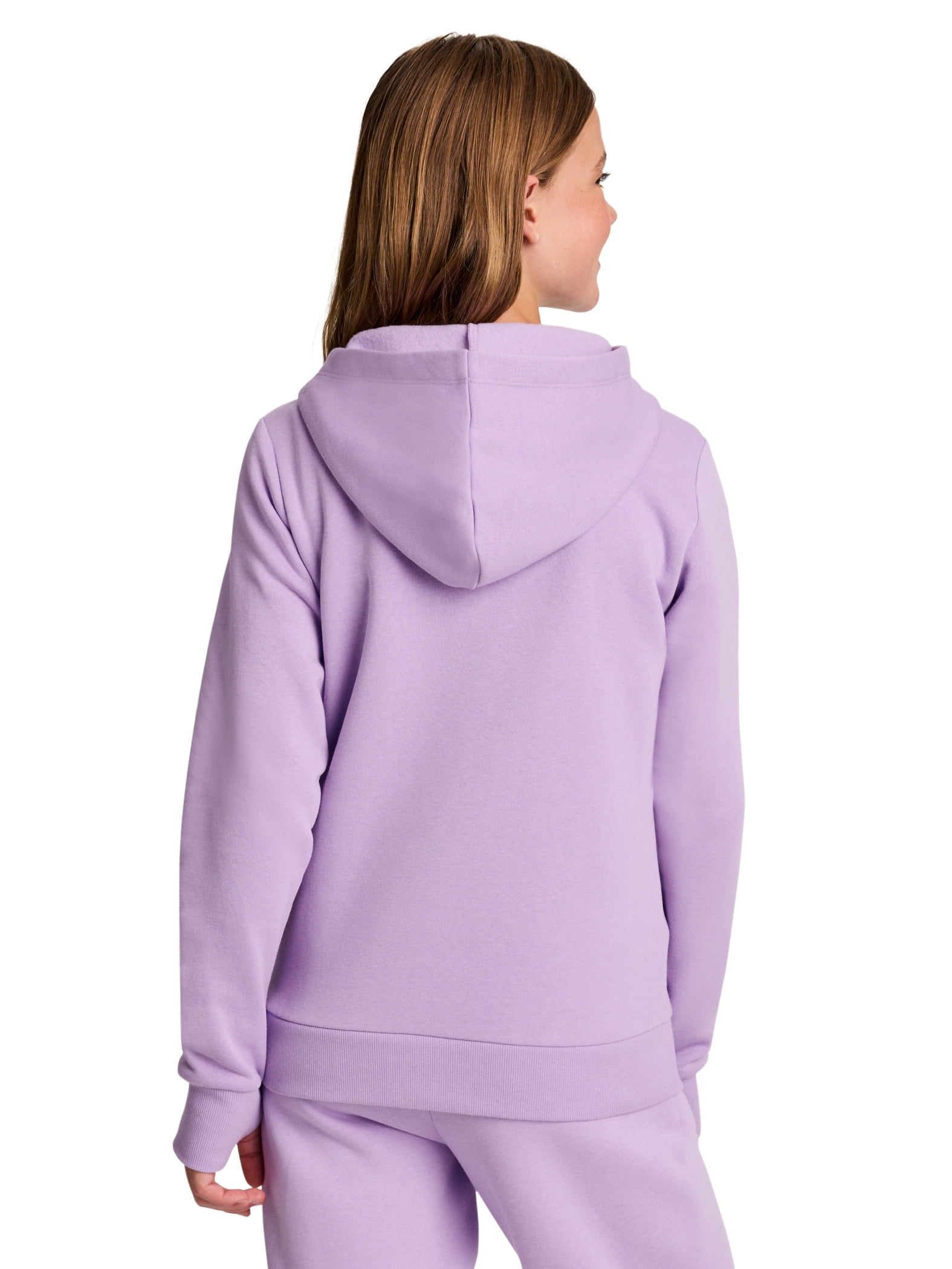 Reebok Girl’s Game Day Fleece Full Zip Hoodie, Sizes 4-18