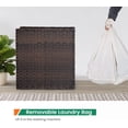 thumbnail image 4 of NiamVelo Bamboo Laundry Basket 110L Handwoven Foldable Laundry Hamper with Lid, 2 Removable Liner & 6 Laundry Bags, Brown, 4 of 7