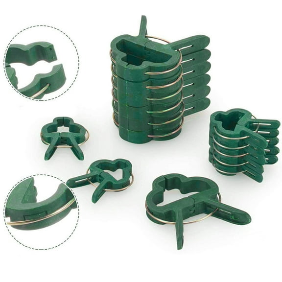 Travelwant 10Pcs Plant Clips, Orchid Clips Plant Plant Climbing Wall Fixture Clips Orchid Support Clips Flower and Vine Clips for Supporting Stems Vines Grow Upright