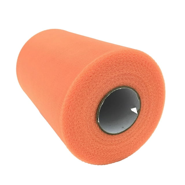 maskred Vibrant Tulle Roll Fabrics For Decorators Polyester Wide Application Roll Tulle Fabrics C61Vibrant Orange 1 Pc