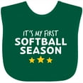 thumbnail image 3 of Inktastic It's My First Softball Season Boys or Girls Baby Bib, 3 of 4