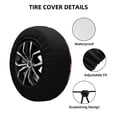 thumbnail image 2 of Naloa Red Leaf Flame Fox PVC Leather Spare Tire Wheel Cover for Car Truck SUV Camper Trailer Universal Fit many size15 inch, 2 of 6