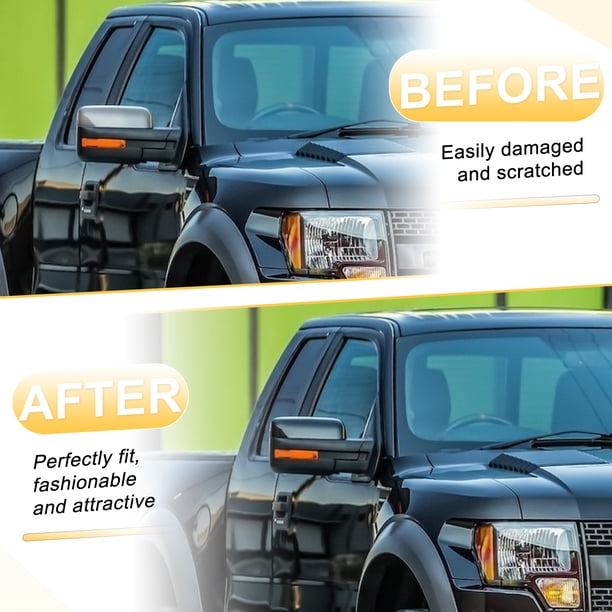 Par De Cubiertas De Espejo Retrovisor Para Ford F-150 2009-2014 – Sin Remolque, Ajuste Directo