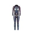 thumbnail image 3 of KOMOO Women Halloween Skeleton Bodysuit Long Sleeve Bodycon 3D Skeleton Skinny Jumpsuit Bone Skull Cosplay Catsuit, 3 of 5